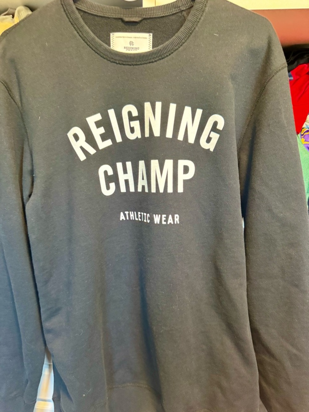 Reigning Champ Black Crewneck Sweatshirt - XL